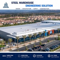Almacén de Estructura de Acero Resistente a Ciclones de 100 km/h, Edificio Metálico Prefabricado para Logística Industrial Costera