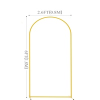 Arche de mariage en métal avec bases réglables, support de toile de fond carré en acrylique, arche à ballons pour décorations de fête en extérieur et en intérieur