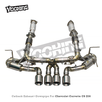Système d'échappement complet en titane à montage direct avec collecteur catalytique et soupape OEM pour Chevrolet CORVETTE C8 Z06 2019-2025