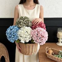 Bouquet de fleurs artificielles d'hortensia à toucher réel, durables, pour la décoration de la maison et de mariage, tiges uniques réalistes, fausses fleurs d'hortensia