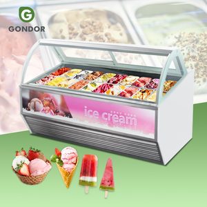 Vitrine Réfrigérée Automatique pour Crème Glacée Dure et Gelato Italien, 18 Bacs, Thaïlande, pour Hôtels - Product Image 1