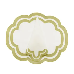 औपचारिक अवसरों सुरुचिपूर्ण सफेद सूती जगह मैट कायरता कपड़ा नैपकिन