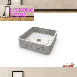 Prix de Terrazzo de Pierre Artificielle de Design de Mode Petits Lavabos Évier de Comptoir en <span class=keywords><strong>Béton</strong></span> Salle de Bain - Product Image 3