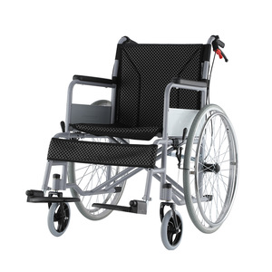 Fauteuil roulant médical léger et pliable Le Chi, respirant, pour personnes âgées et handicapées, portable avec frein en U - Product Image 2