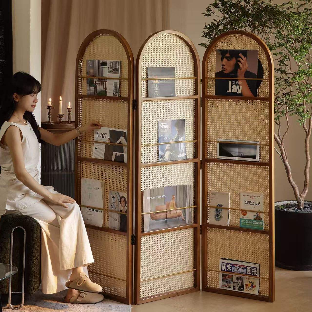 3 piezas color nogal - ancho total 150-170cm de alto