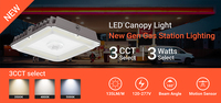 Plafonnier LED pour station-service, température de couleur 3500K-6000K, plan de conception AutoCAD, éclairage de canopée de station-service, IP65, 100W-200W, antidéflagrant
