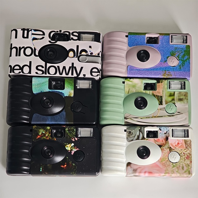Wholesale Disposable Camera Flash 17exp 27exp 35mm One Time Use Retro Cameras 135 Custom Wedding Single Use Camera With Film