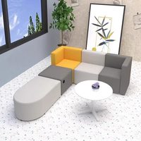 Conjunto de Sofá Cama Modular de Cuero Moderno para Hospital/Sala de Estar/Áreas de Conferencia