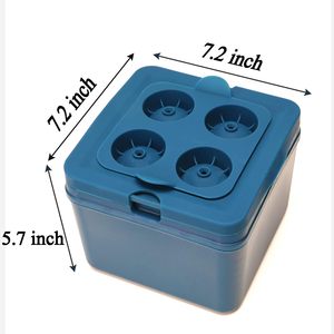 Cao Cấp Nhựa Silicone Pha Lê Rõ Ràng Whiskey Cocktail Quả Bóng <span class=keywords><strong>Ice</strong></span> Cube Khay Khuôn Hộp <span class=keywords><strong>Container</strong></span> Cho <span class=keywords><strong>Ice</strong></span> Cream Công Cụ - Product Image 5