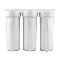 Boîtier de filtre en plastique à deux étages de 10 pouces, bouteille de filtre à deux étages, boîtier de filtration à Double sédiments, filtre à eau pour boissons