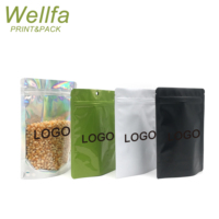 Sac De Plastico OEM 500g Sacs D'emballage Alimentaire Farine De Blé Avoine Doypack Avec Fermeture Éclair/Fenêtre