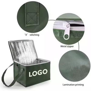 Tas Pendingin Termal Non-woven Aluminium Foil Ukuran Logo Kustom, Dapat Digunakan Kembali, untuk Kotak Makan Siang, Piknik, Bir, Pengiriman Makanan, Tas Berinsulasi - Product Image 3