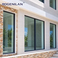 Porte extérieure en aluminium insonorisée et coupe-vent Rogenilan Custom Curacao Villa, double vitrage trempé, portes et fenêtres