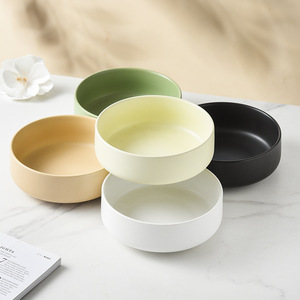 Tazones de Cerámica Estilo Nórdico, Apilables, Redondos, Individuales, para Hogar, Hotel, Ensaladas, Fideos, Comidas, Diseño de Color Sólido - Product Image 4