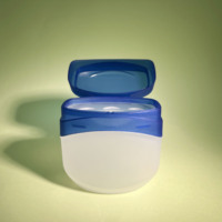 7g 50g 100g Récipient en plastique Soins de la peau personnels Conteneur de crème cosmétique Emballage de pot de crème pour les lèvres avec capuchon rabattable