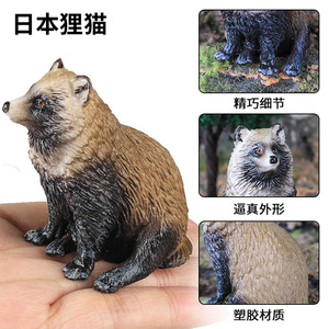yxs Modellino Solido di Giocattolo per Bambini a Tema Fauna Selvatica - Statuetta Riconoscibile di Procione <span class=keywords><strong>Giapponese</strong></span> Qiu Zhi Mo - Product Image 4