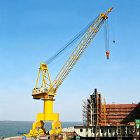 Grue à flèche monopode et bipode pour centrale électrique offshore, grue portique flottante pour chantier naval, grue à flèche inclinable de type portique