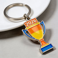 Porte-clés en métal émaillé personnalisé par le fabricant, porte-clés de football, souvenir, porte-clés en métal 3D avec logo personnalisé