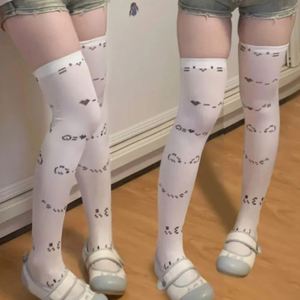 <span class=keywords><strong>Collant</strong></span> da donna con stampa anime, bianchi trasparenti, in nylon ad alta elasticità, modellanti per le <span class=keywords><strong>gambe</strong></span>, stile ragazza dolce, per cosplay - Product Image 3
