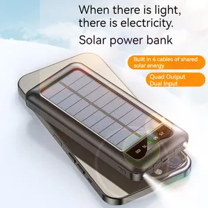 Productos al por mayor de fábrica a granel nuevas ideas de productos 2024 Dual USB Slim Portable OEM logo 10000mAh Banco de energía solar