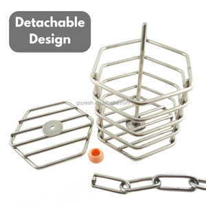 Comedero Colgante de Acero Inoxidable para Pájaros, Juguete de Forrajeo para Loros, Soporte para Frutas y Verduras - Product Image 3