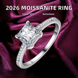 Bague de mariage classique en moissanite pour femme, nouvelle tendance, ensemble de bijoux assortis - Product Image 2