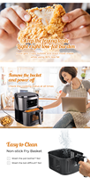 Friteuse à air numérique de petite taille de haute qualité, en acier inoxydable, écran tactile, fabrication chinoise, pour une utilisation domestique en cuisine