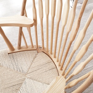 Morezhome populaire designer loisirs en bois massif chaise de <span class=keywords><strong>paon</strong></span> pour les salons - Product Image 6