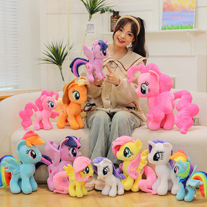 <span class=keywords><strong>Peluche</strong></span> K Ponys in Cotone Biologico Super Morbido, Giocattolo a Forma di <span class=keywords><strong>Cavallo</strong></span> Colorato per Twilight Sparkle, Rainbow, Applejack, Tirek - Product Image 4