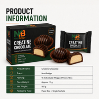Barre chocolatée à la créatine en gros, complément alimentaire pour la force musculaire, fabrication OEM