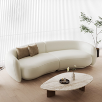 Italienische minimalist ische Stoff Sofa garnitur Wabi-Sabi inspirierte einfache Technologie Holz und Stoff für Wohnzimmer VIP Ecke