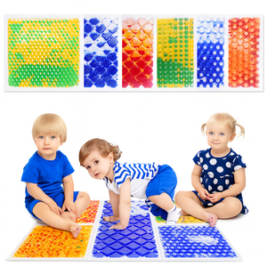 6 adet anti-kayma sıvı duyusal yer karosu eğitici oyuncak çocuk sakinleştirilmesi için bakım duyusal deneyim teşvik - Product Image 3