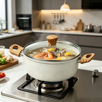 FLEY Ensemble de 8 casseroles antiadhésives de qualité supérieure pour la maison et le jardin, ensemble complet d'ustensiles de cuisine antiadhésifs, adapté à la cuisson en intérieur et en extérieur