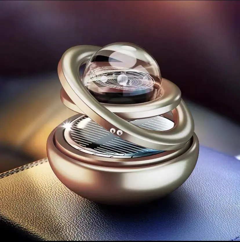 Nouveau style solaire galaxie ornements rotatifs voiture solaire parfum voiture décoration Auto accessoires intérieur