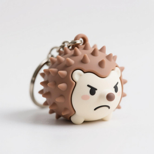 Wholesale Custom Soft PVC Rubber Keyring Cartoon Cute Hedgehogs Keychains Bag Pendant Accessories