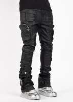 Jean de haute qualité fabriqué en usine, personnalisé, noir, poche cargo, lavage, patch, panneau, skinny, flare, Y2k, OEM, streetwear, denim pour homme