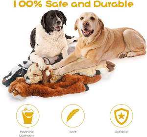Küçük orta büyük ırklar için en iyi çevre dostu köpek çiğneme oyuncakları gıcırtılı peluş Pet Fetch yavru çiğneme dayanıklı ve hiçbir doldurma - Product Image 4