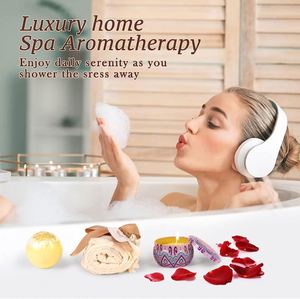 New Unique Rattan Birthday Gifts Set Relaxing Bath Spa Gifts for Her Women Friend Factory Customized Get Well Soon Gifts Basket - Product Image 5