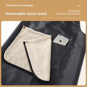 2025 New Detachable Thickened Hand Towel Bib <b>Apron</b> Waterproof Oilproof Unisex High-end Youthful Minimalist Home <b>Kitchen</b> - Product Image 2