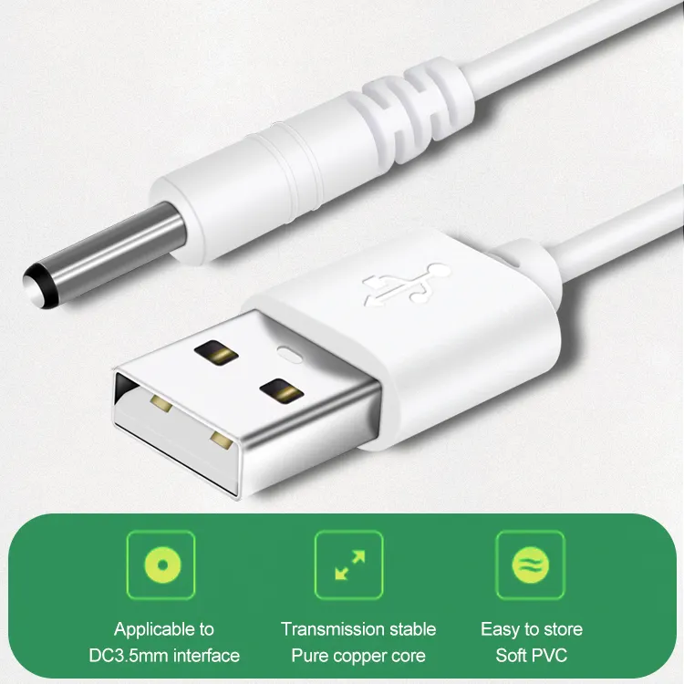 Großhandel Weiß DC 3,5mm Netz kabel USB-Stromkabel für Android für Luftbe feuchter