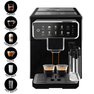 Akıllı tam kavurma otomatik kahve süt tankı ile Espresso makinesi Cappuccino Latte kahve