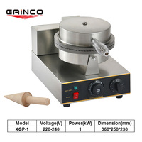 GAINCO Machine à Gaufres Commerciale pour Hôtels, Mini Gaufrier à Cornets, Machines à Cornets de Crème Glacée