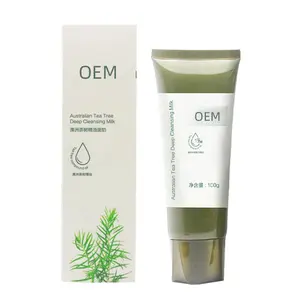 2023 Private Label Whitening Anti Acne Rice Foam Best Green Tea Face Wash per pelle secca