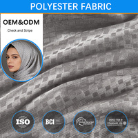Écharpe en polyester satiné à rayures écossaises 8866, respirante, douce au toucher, idéale pour le Ramadan, l'Aïd, l'Arabie Saoudite, Dubaï et le marché du Golfe