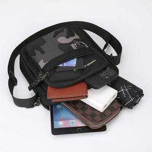 Fashion X Men's Crossbody <b>Bag</b> <b>Large</b> Capacity Nylon Camouflage Pattern Durable Shoulder <b>Bag</b> For Everyday Outfits - Product Image 1
