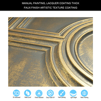 Livraison incluse – Nouveau revêtement mural 3D artistique carré 2x2 pieds en PVC gaufré, ignifuge, étanche et insonorisant pour hôtels, restaurants et bars – PL37 Or antique