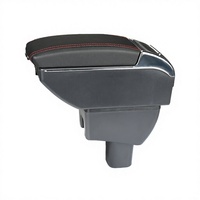 Boîte à gants en cuir ABS pour Renault Duster, console d'accoudoir avant avec USB rotatif et porte-gobelet