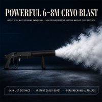 Pistolet Cryo Jet CO2 Portable 6-8m à Déclenchement Manuel en Alliage d'Aluminium, Piles AA, Machine à Fumée Scénique, Effet DJ Portable pour Fêtes