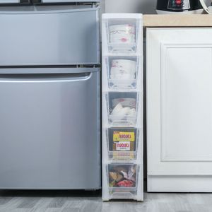 <strong>18</strong> 25 CM Plastic Transparent Storage Cabinets <strong>Organizer</strong> With 3/4/5/6/7 <strong>Drawers</strong> Gap 4-layer Kitchen <strong>Drawer</strong> Cabinet - Product Image 2