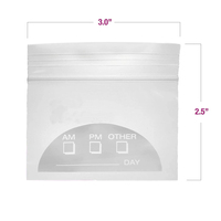 Poly polysacs refermables de stockage de tirette refermable de bloc blanc durable